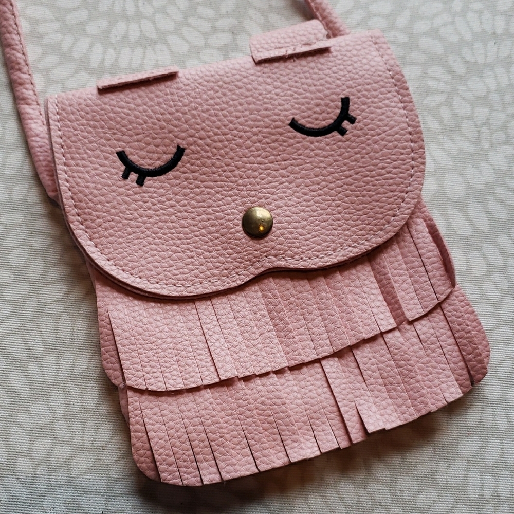 Girl's Pink Fringe Shoulder Bag - FREE with Purchase